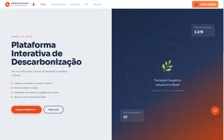PID decarbonization platform dashboard with maps and charts